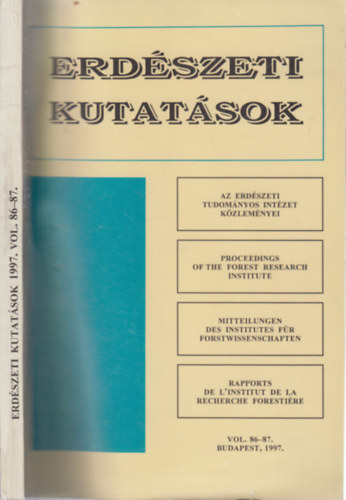 Erdszeti kutatsok vol.86-87. (1997)