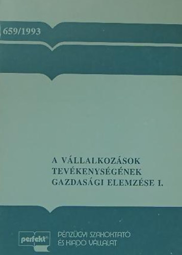 A vllalkozsok tevkenysgnek gazdasgi elemzse I.