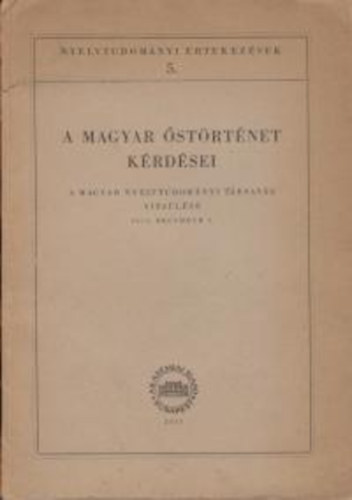 A magyar strtnet krdsei (nyelvtudomnyi rtekezsek 5.)
