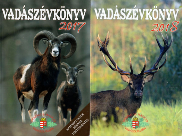 10 db Vadszvknyv ( egytt ) 2001., 2007., 2008., 2009., 2012., 2014-2018