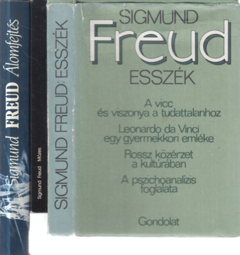 3 db. Freud k�tet (Essz�k + M�zes + �lomfejt�s)