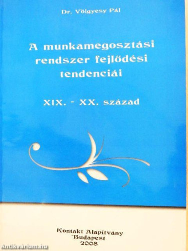 A Munkamegoszt�si Rendszer Fejl�d�si Tendenci�i - XIX.-XX. Sz�zad