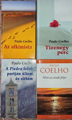 (4db) Paulo Coelho k�nyvcsomag: Az alkimista / Tizenegy perc / A piedra foly� partj�n �ltem, �s s�rtam / Mint az �rad� foly�
