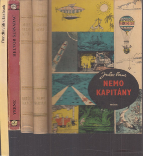 Jules Verne - 4 db. Verne kalandregny (Nemo kapitny + Ktvi vakci + Hector Servadac + Rendkvli utazsok)