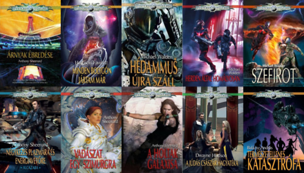 Harrison Fawcett, Michael Walden, Dwayne Hudson, Balázsy András Sheenard Anthony - 10 db Mysterious Universe sci-fi: Árnyak ébredése + Minden bolygón jártam már + Hédammuš újra száll + Herden által homályosan + Szefirot + Négykezes plazmára és energiavetőre I. - Alcazaba + Vadászat egy szimurgra