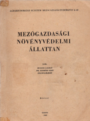 Mez�gazdas�gi n�v�nyv�delmi �llattan