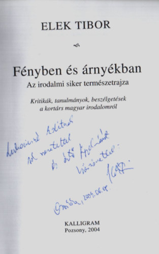 Fnyben s rnykban. -Dediklt.