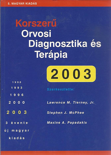 Korszer Orvosi Diagnosztika s Terpia 2003