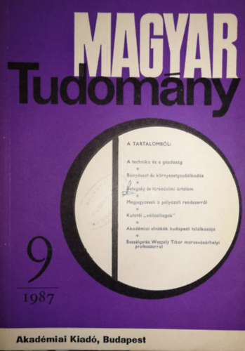 Magyar tudomány 1987/9