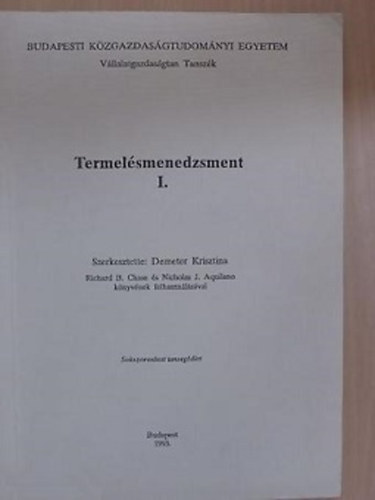 Termelsmenedzsment I.