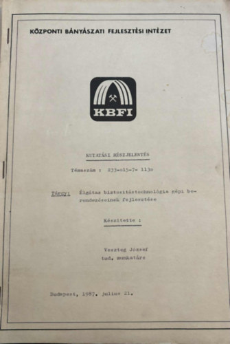 �lg�tas biztosit�stechnol�gia g�pi berendez�seinek fejleszt�se