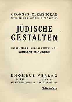 G. Clemeceau - Jüdische Gestalten
