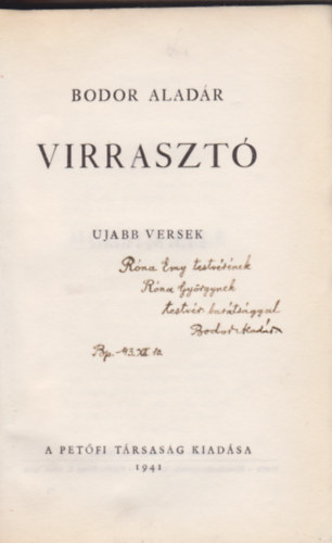 Bodor Alad�r - Virraszt�