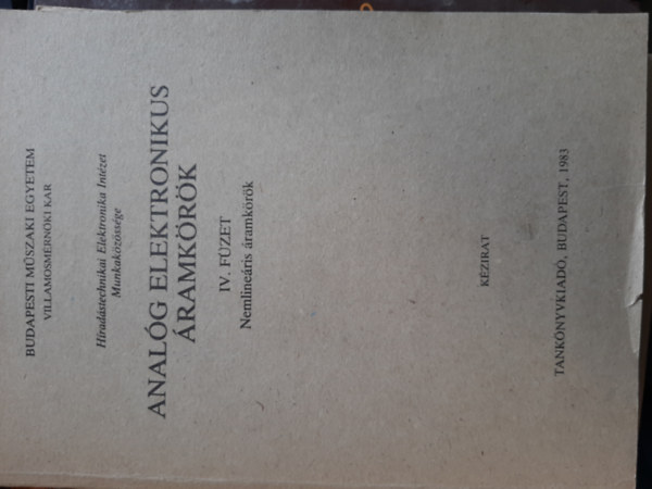 Analg elektronikus ramkrk IV. - Nemlineris ramkrk