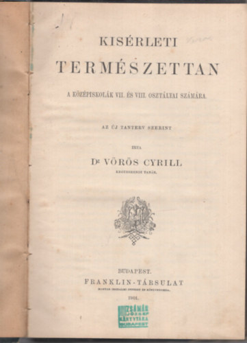 V�r�s Cyrill - Kis�rleti term�szettan