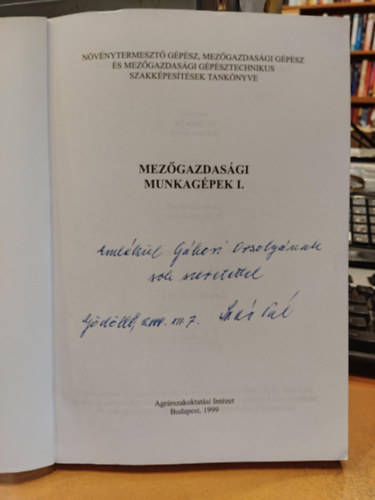 Dr. Sos Pl Bujdos Gbor - Mezgazdasgi munkagpek I-II (1-2.) Nvnytermeszt gpsz, mezgazdasgi gpsz s mezgazdasgi gpsztechnikus szakkpestsek tanknyve