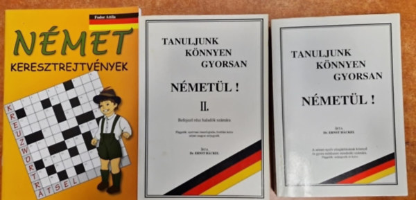 3 db Nmet:Tanuljunk knnyen gyorsan nmetl I-II+Nmet keresztrejtvnyek