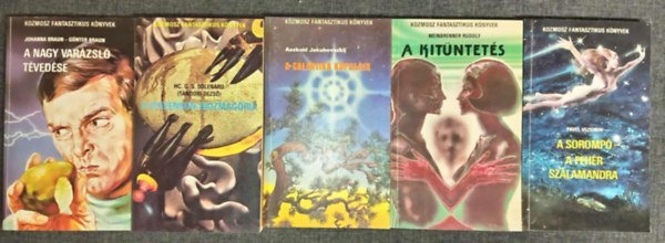 (5db) Kozmosz Fantasztikus Knyvek knyvcsomag: A nagy varzsl tvedse / A Stevenson-biozmagria / A galaktika kupolja / A kitntets / A soromp - A fehr szalamandra