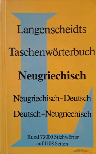 Langenscheidts Taschenwrterbuch Neugriechisch-Deutsch Deutsch-Neugriechisch