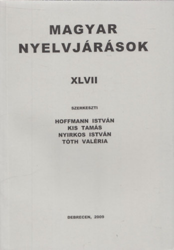 Magyar nyelvjrsok XLVII