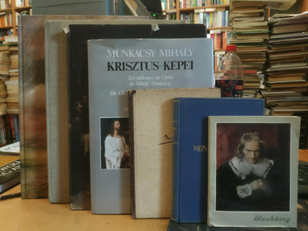 7 db Muk�csy Mih�ly k�tet: Muk�csy (V�gv�ri k�t v�ltozata); Krisztus-k�pei; Munk�csy (T�th); Munk�csy Mih�ly k�pei; Munk�csy (A m�v�szet kisk�nyvt�ra); Eml�keim