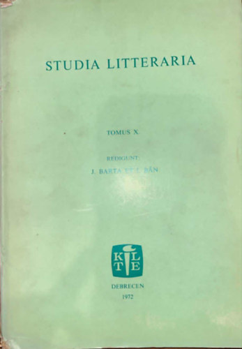 Studia Litteraria Tomus X.