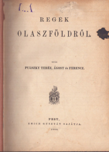 Regk Olaszfldrl (1866)