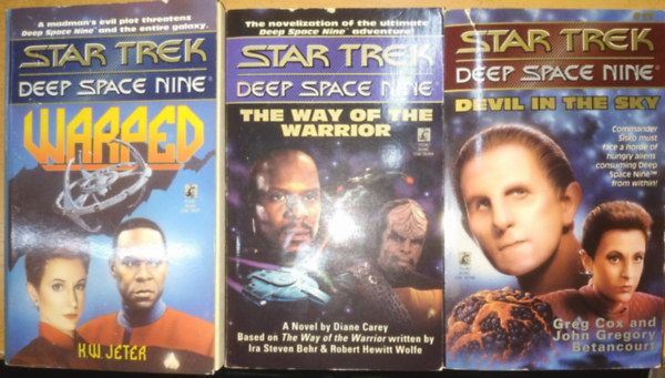 6 db Star Trek: Deep Space Nine: The Way of the Warrior + Warped + Devil in the Sky (#11) + Invasion!: Time's Enemy (16) + The Heart of the Warrior (#17) + The Tempest (#19)