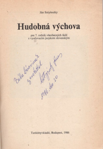 Hudobn Vychova - dediklt  ( nek-zene 7. )