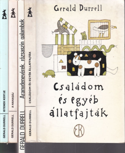 4 db. humoros ktet (Csaldom s egyb llatfajtk + Aranydenevrek, rzsaszn galambok + A hahagj + Istenek kertje)