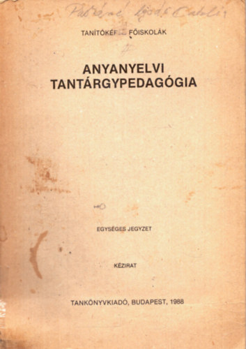 Anyanyelvi tantrgypedaggia