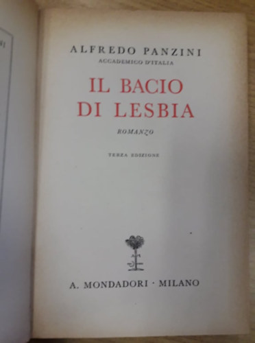 Alfredo Panzini - Il bacio di Lesbia