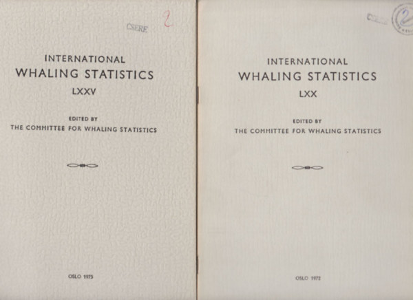 6 db International Whaling Statistics fzet