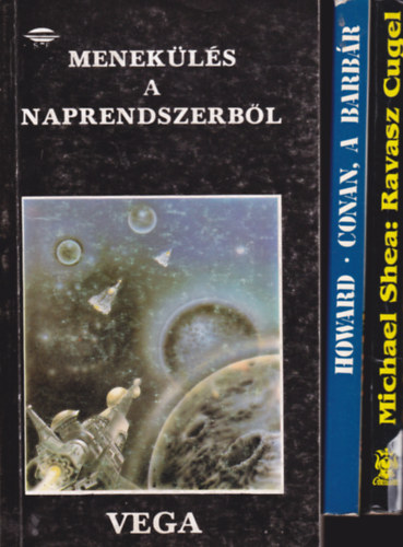 3 db sci-fi/fantasy:Menekls a naprendszerbl. Tudomnyos-fantasztikus elbeszlsek + Michael Shea:Ravasz Cugel + R.E. Howard:Conan, a barbr