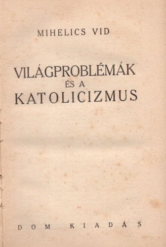 Vilgproblmk s a katolicizmus