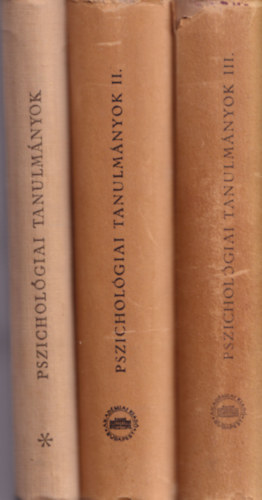 Pszicholgiai tanulmnyok I-III.