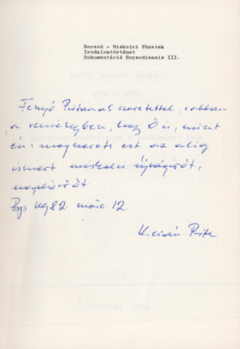 Szcs Mikls naplja 1839-1849 (Dediklt)