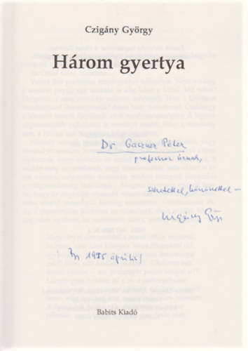 Hrom gyertya (Dediklt)