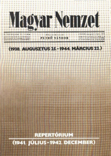 Magyar Nemzet Repertrium (1941. jlius - 1942. december)