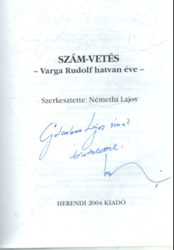 Szm-vets (Varga Rudolf hatvan ve)