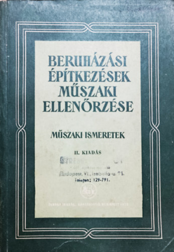Beruh�z�si �p�tkez�sek m�szaki ellen�rz�se - M�szaki ismeretek