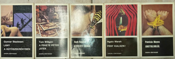 (5db) Fekete K�nyvek krimi k�nyvcsomag: Angyalhal�l / F�ny kialszik! / Festett �rd�g / A fekete p�ter j�t�k / L�ny a h�t�szekr�nyben