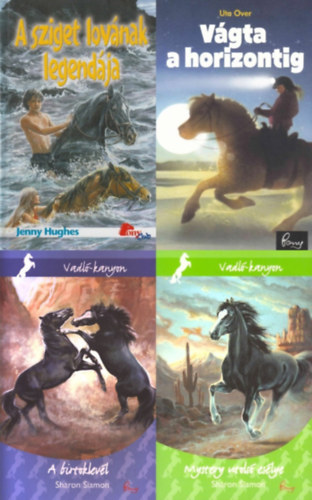 Uta Over, Jenny Hughes Sharon Siamon - 4 db PonyClub lovas regény: A sziget lovának legendája + Vágta a horizontig + A birtoklevél + Mystery utolsó esélye