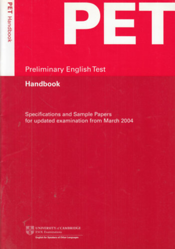 PET (Preliminary English Test) Handbook