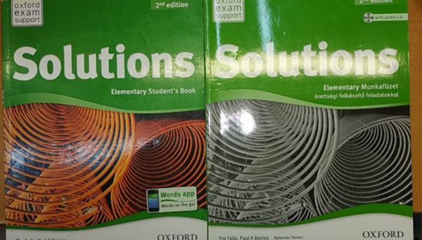 Solutions (Second Edition) - Elementary Student's Book + Munkafzet rettsgi felkszt feladatokkal (2 ktet)