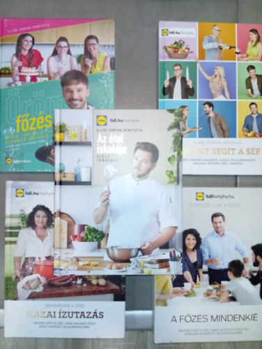 Mautner Zsfi, Szll Tams LIDL - 5 db LIDL szakcsknyv: Hazai zutazs + A fzs mindenki + Megint segt a sf + Az tel iskolja + rmfzs Mizsei Janival s Kapunics Grtivel