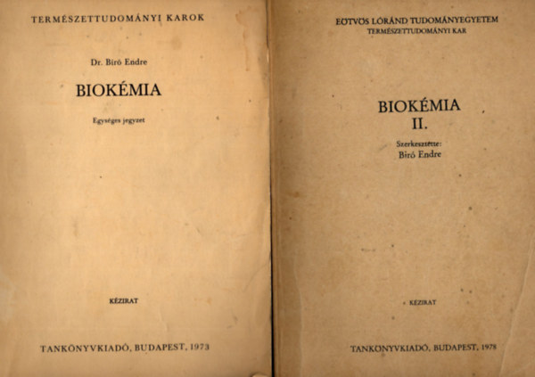 Biokmia I-II.