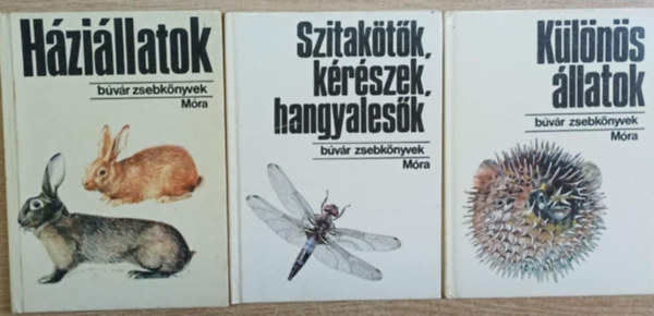 3 db a B�v�r Zsebk�nyvek sorozatb�l: H�zi�llatok - Szitak�t�k, k�r�szek, hangyales�k - K�l�n�s �llatok