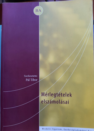 Mrlegttelek elszmolsai