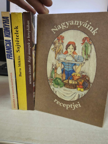 4 db szakcsknyv egytt: Sajttelek, Francia konyha, Rgi nnepek a konyhban, Nagyanyink receptjei